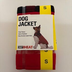 32 Degrees Heat Red Polar Fleece Dog Jacket Size Small 10-12 in Leash Hole NEW